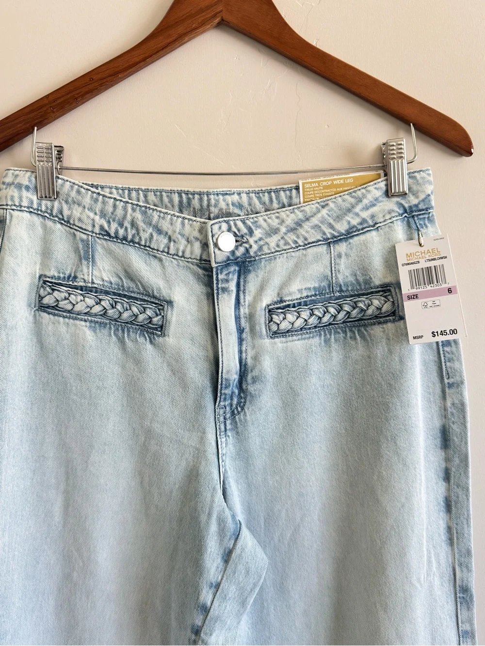Michael Kors Selma Crops Wide Leg High Rise Pants Size 6 NWT